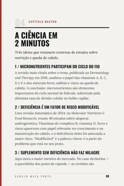 Página do capítulo sobre a ciência